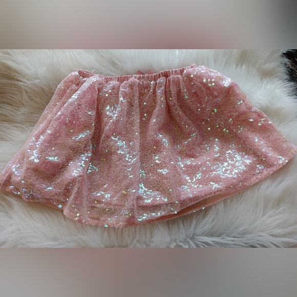 Beautiful Pink Sequin Skirt by 365 Kids size 7 - Picture 3 of 4